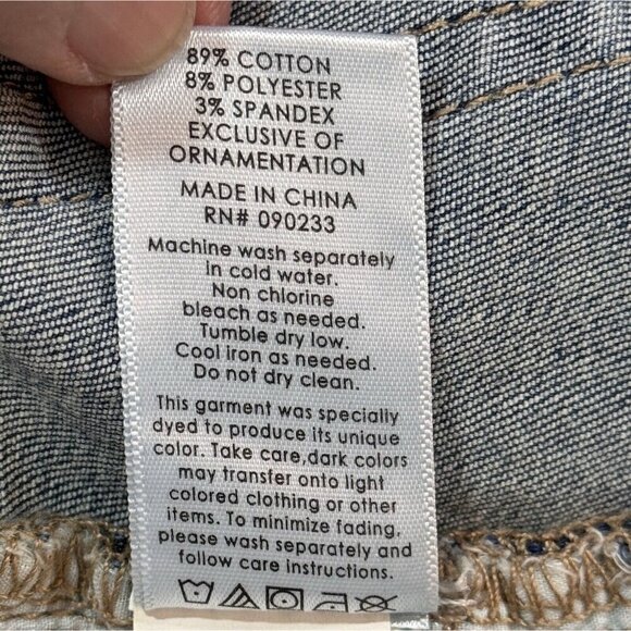 PACSUN Jeans Jegging Womens Sz 28 Blue Hi-Rise Ankle Leather Laced Sides Skinny - Picture 9 of 15